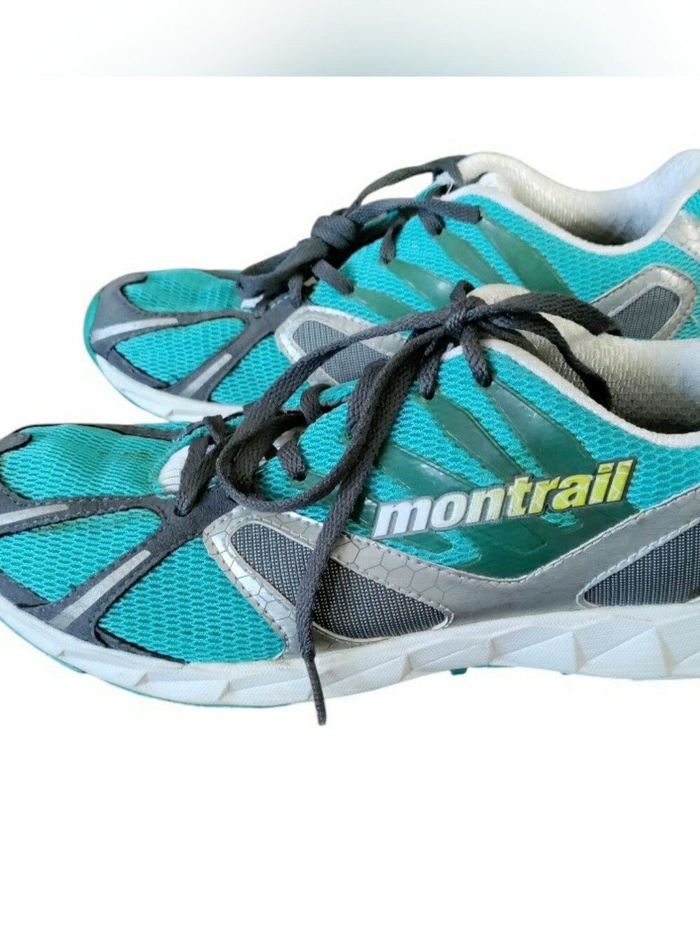 Montrail Rogue Racer Trail Running Shoes Sneakers Athletic Teal Gray